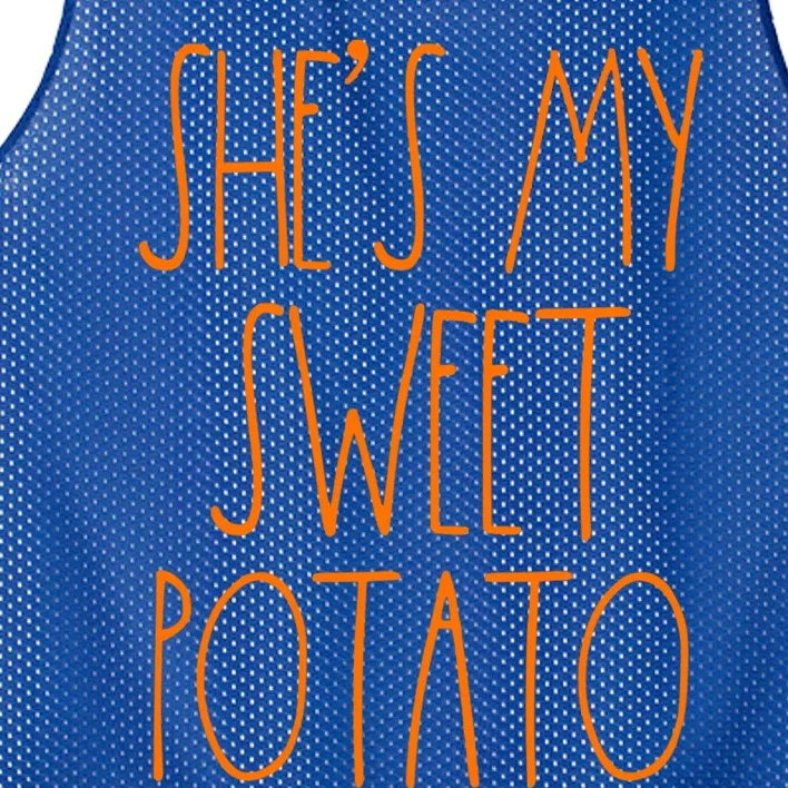 Shes My Sweet Potato I Yam Set Thanksgiving Couple Gift Mesh Reversible Basketball Jersey Tank