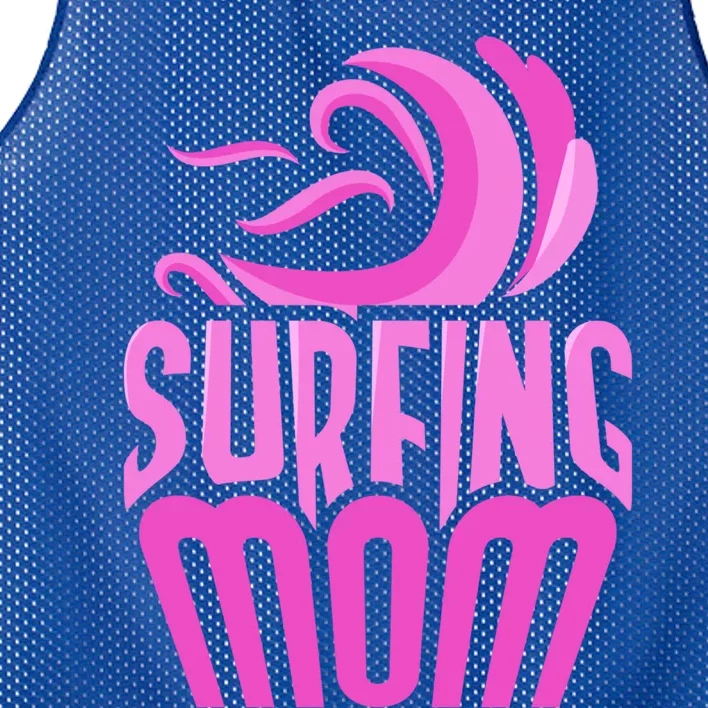 Surfing Mom Surf Surfer Surfboard Sayings Mother Mommy Mama Cute Gift Mesh Reversible Basketball Jersey Tank