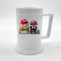 Social Media Star Peanut The Squirrel & Fred The Raccoon Beer Stein