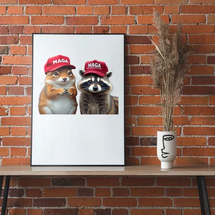 Social Media Star Peanut The Squirrel & Fred The Raccoon Poster