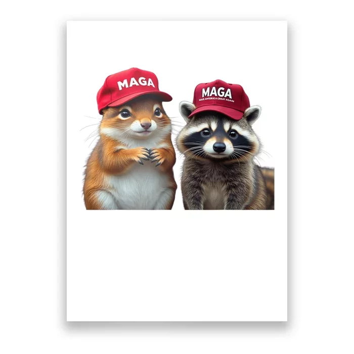 Social Media Star Peanut The Squirrel & Fred The Raccoon Poster