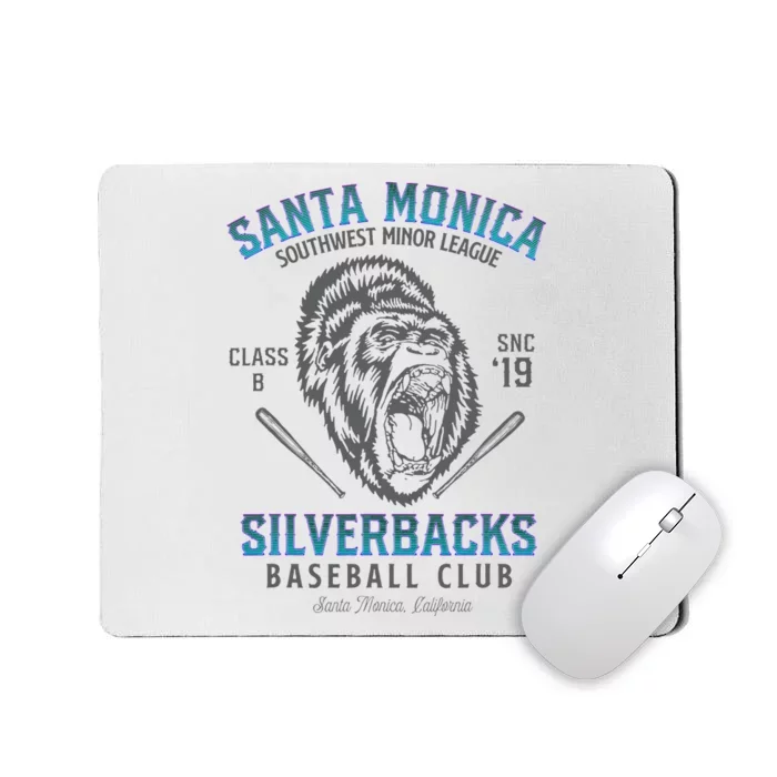 Santa Monica Silverbacks Minor League Retro Baseball Team Mousepad