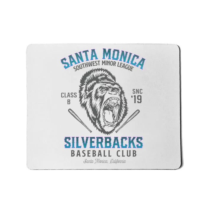 Santa Monica Silverbacks Minor League Retro Baseball Team Mousepad