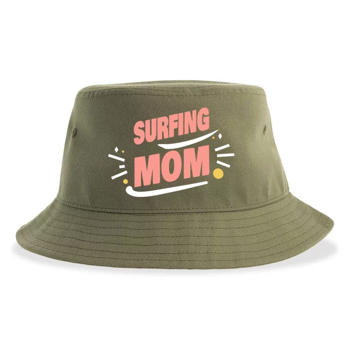 Surfing Mom Surfing Surfer Cute Gift Sustainable Bucket Hat