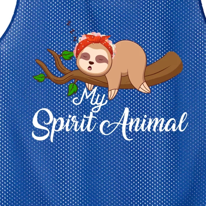 Sloth My Spirit Soul Animal Is A Sloth Funny Cool Gift Mesh Reversible Basketball Jersey Tank