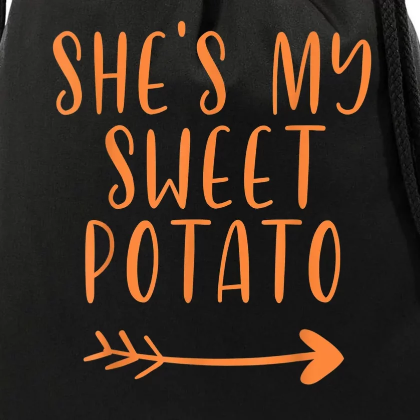 She's My Sweet Potato I Yam Set Couples Thanksgiving Present Drawstring Bag