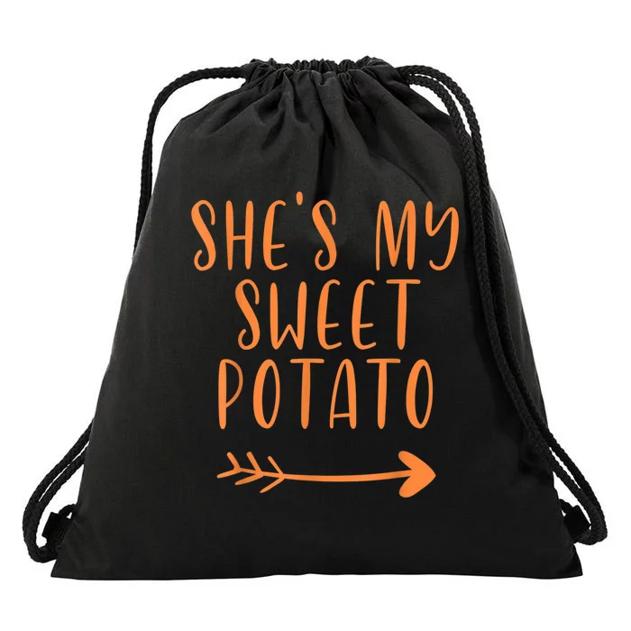 She's My Sweet Potato I Yam Set Couples Thanksgiving Present Drawstring Bag