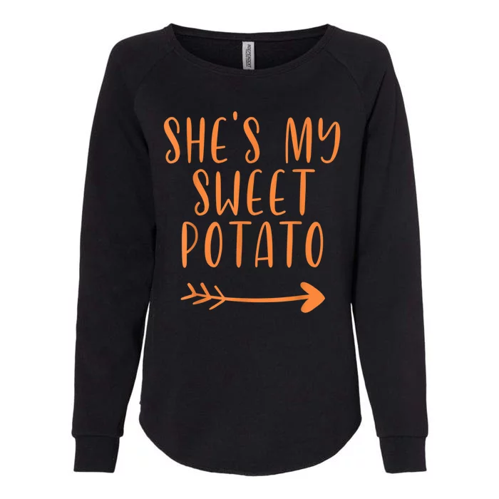 She's My Sweet Potato I Yam Set Couples Thanksgiving Present Womens California Wash Sweatshirt