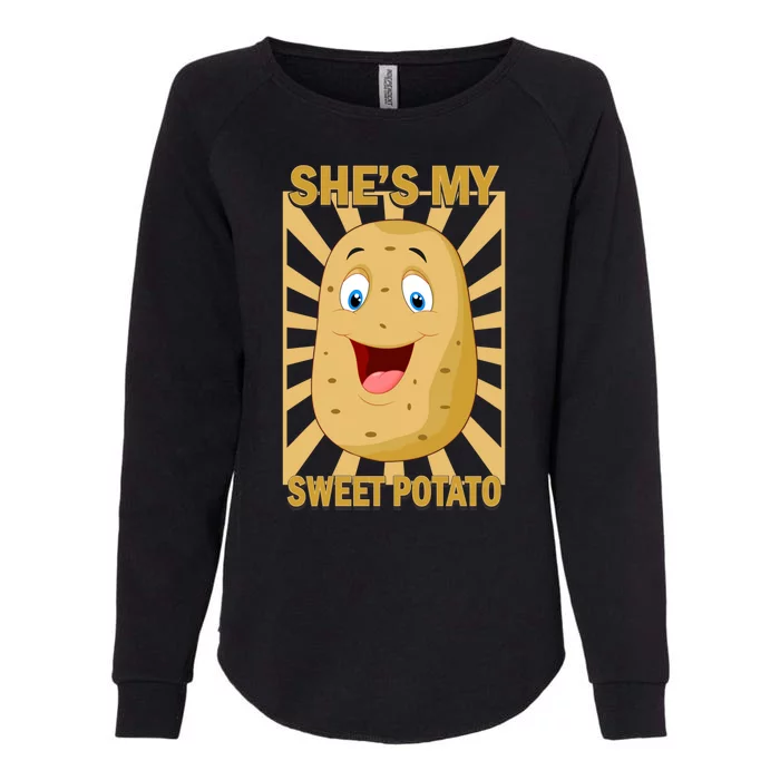 Shes My Sweet Potato Thanksgiving Funny Matching Couples Gift Womens California Wash Sweatshirt