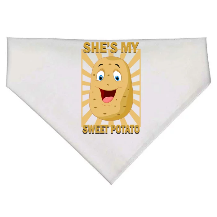 Shes My Sweet Potato Thanksgiving Funny Matching Couples Gift USA-Made Doggie Bandana