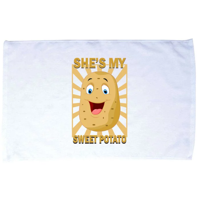 Shes My Sweet Potato Thanksgiving Funny Matching Couples Gift Microfiber Hand Towel