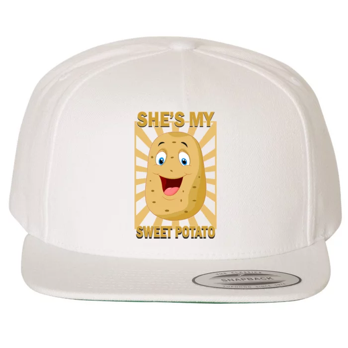 Shes My Sweet Potato Thanksgiving Funny Matching Couples Gift Wool Snapback Cap