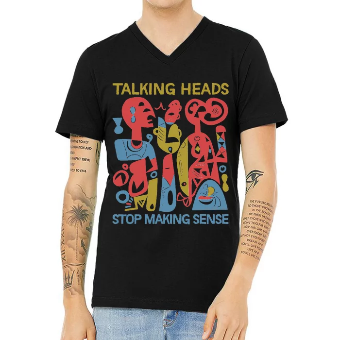 Stop Making Sensee Talking Heads Retro V-Neck T-Shirt