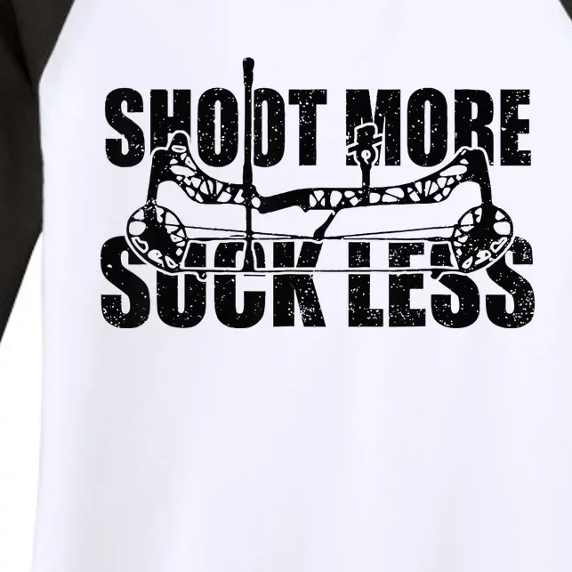 Shoot More Suck Less Funny Hunting Lover Hunter Women's Tri-Blend 3/4-Sleeve Raglan Shirt