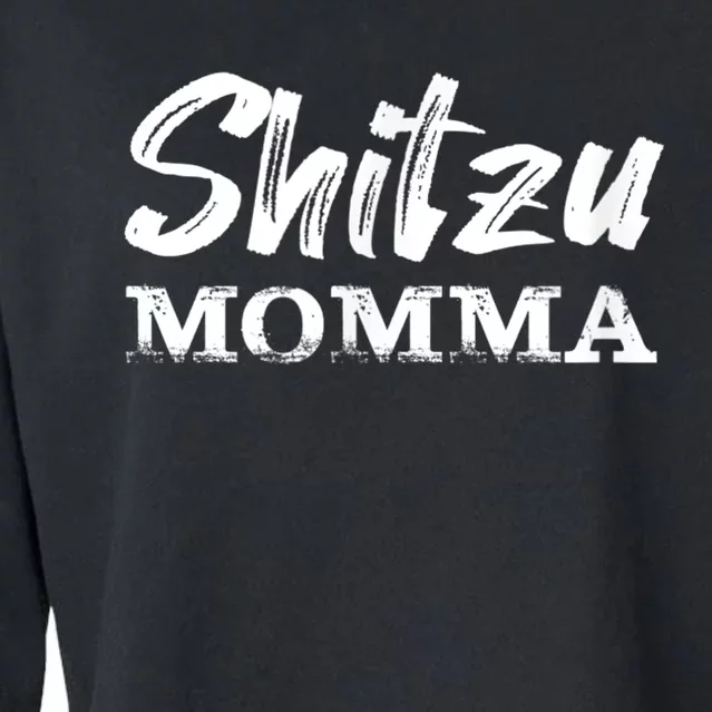 Shitzu Momma Cropped Pullover Crew