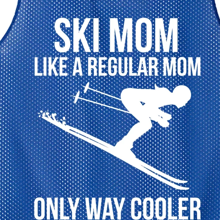 Ski Mom Skiing Gift Mesh Reversible Basketball Jersey Tank