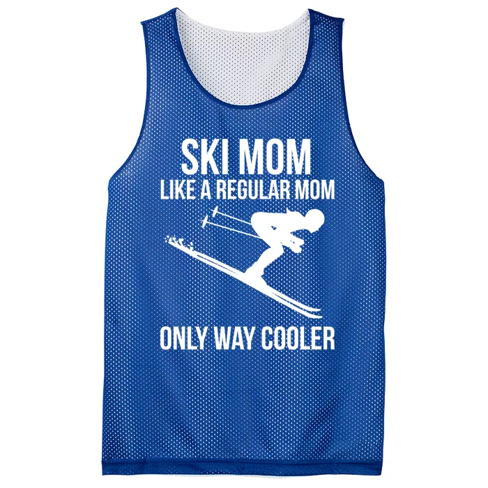 Ski Mom Skiing Gift Mesh Reversible Basketball Jersey Tank