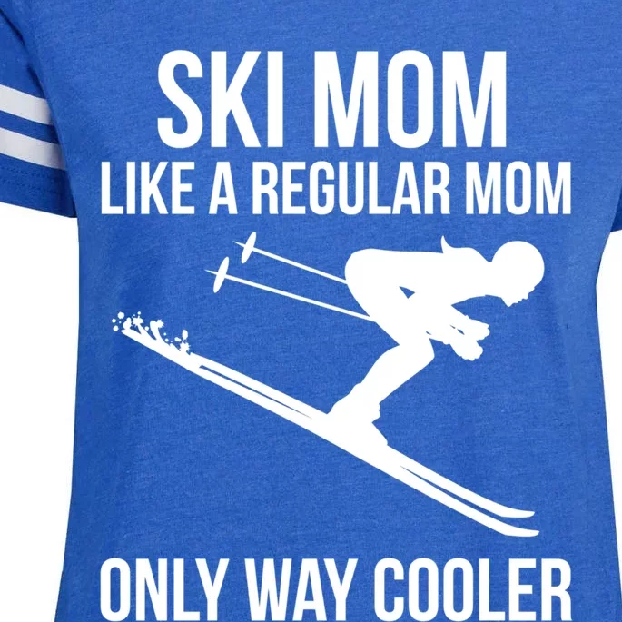 Ski Mom Skiing Gift Enza Ladies Jersey Football T-Shirt