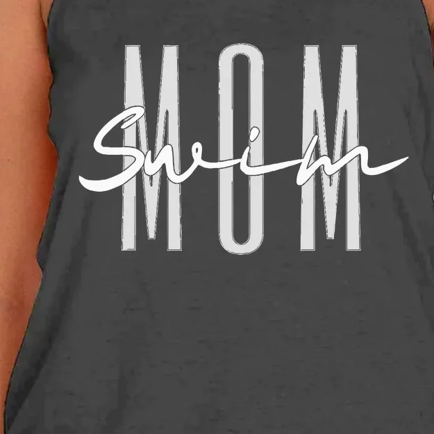 Swim Mom Swim Mama Swim Team Swimmers Mother Women's Knotted Racerback Tank