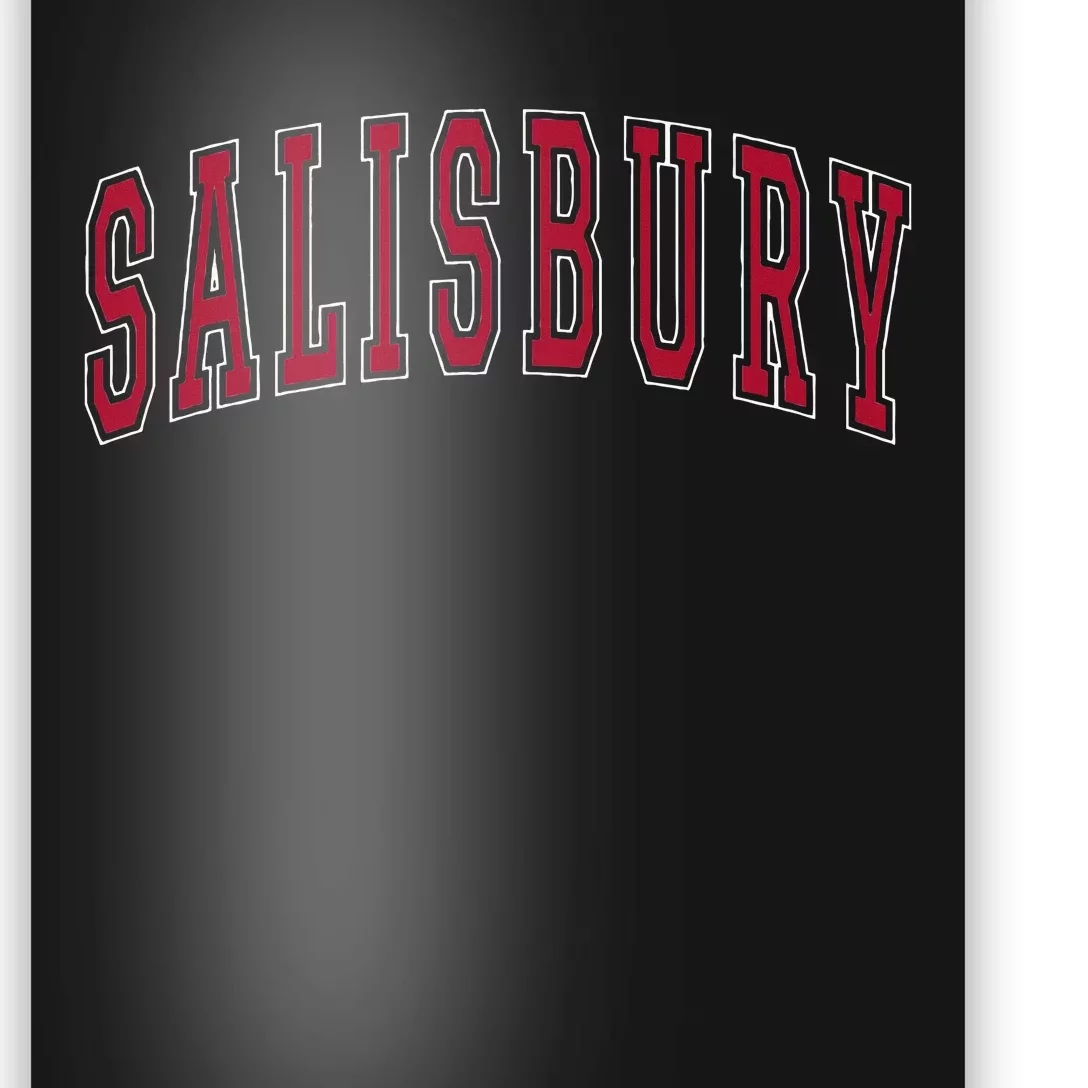 Salisbury Maryland Souvenir College Style Red Text Poster