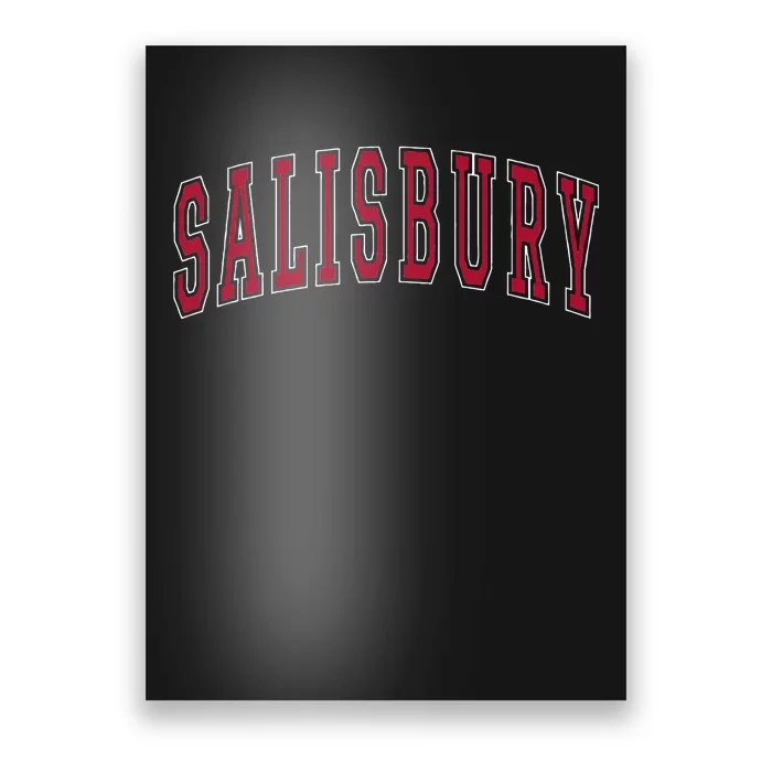 Salisbury Maryland Souvenir College Style Red Text Poster