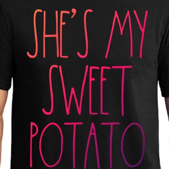 Shes My Sweet Potato I Yam Set Thanksgiving Couple Gift Pajama Set