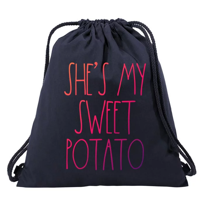 Shes My Sweet Potato I Yam Set Thanksgiving Couple Gift Drawstring Bag