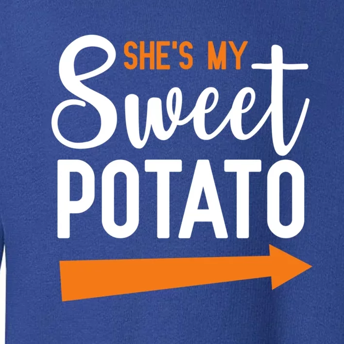 Shes My Sweet Potato Yam Couple Halloween Gift Toddler Sweatshirt