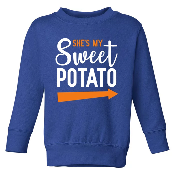 Shes My Sweet Potato Yam Couple Halloween Gift Toddler Sweatshirt