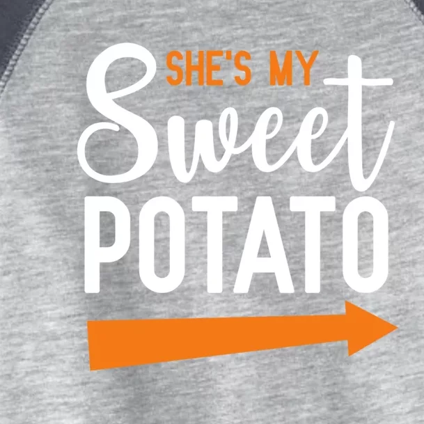 Shes My Sweet Potato Yam Couple Halloween Gift Toddler Fine Jersey T-Shirt