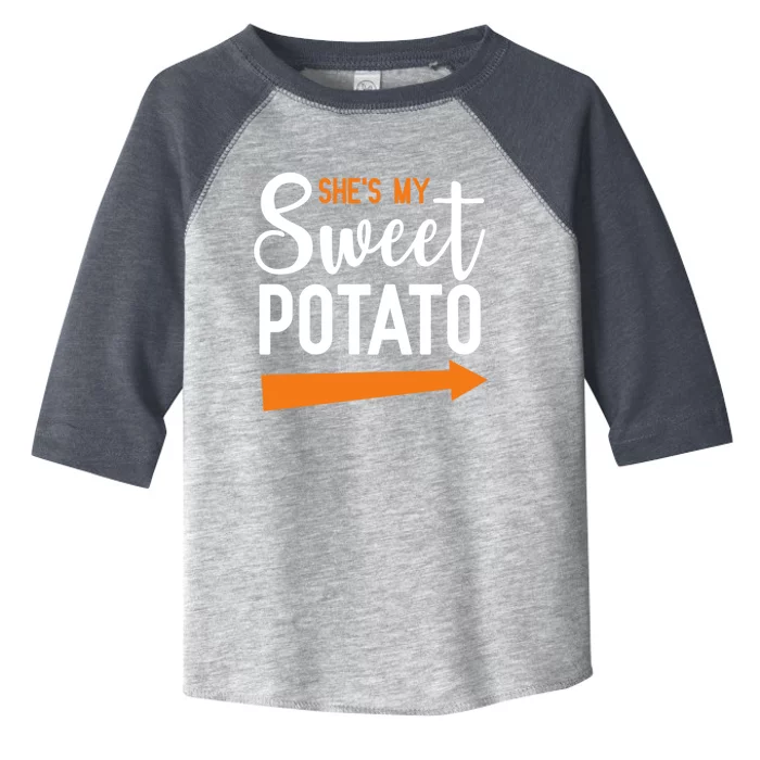 Shes My Sweet Potato Yam Couple Halloween Gift Toddler Fine Jersey T-Shirt