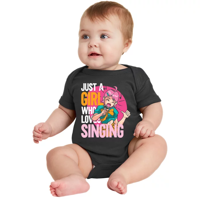 Singing | Musician Singer | Just A Girl Who Loves Singing Baby Bodysuit