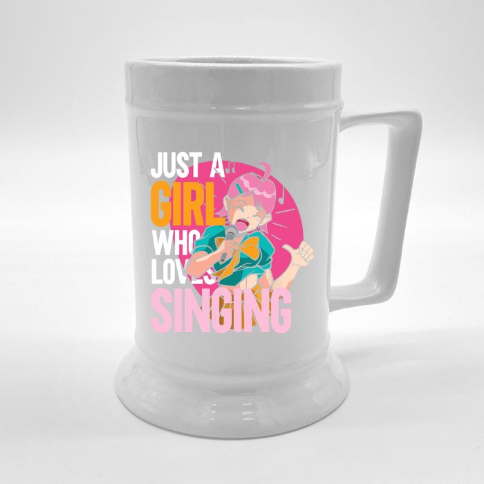 Singing | Musician Singer | Just A Girl Who Loves Singing Front & Back Beer Stein