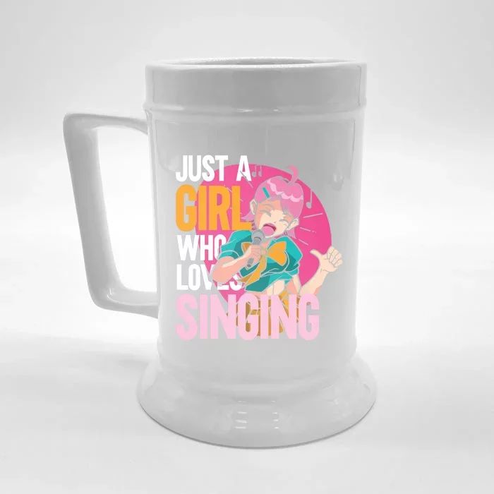 Singing | Musician Singer | Just A Girl Who Loves Singing Front & Back Beer Stein