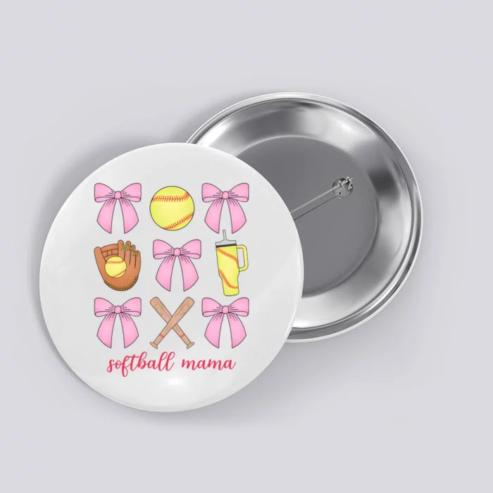 Softball Mama Sport Mom Button