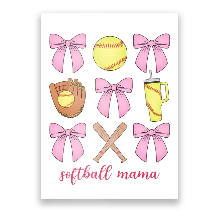 Softball Mama Sport Mom Poster