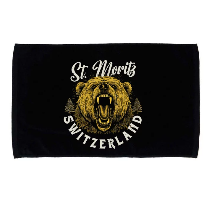 St. Moritz Switzerland Hiking Outdoor Graphic Microfiber Hand Towel