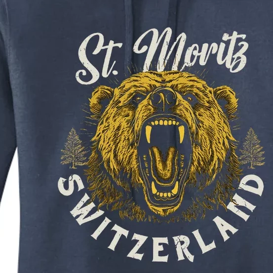 St. Moritz Switzerland Hiking Outdoor Graphic Women's Pullover Hoodie