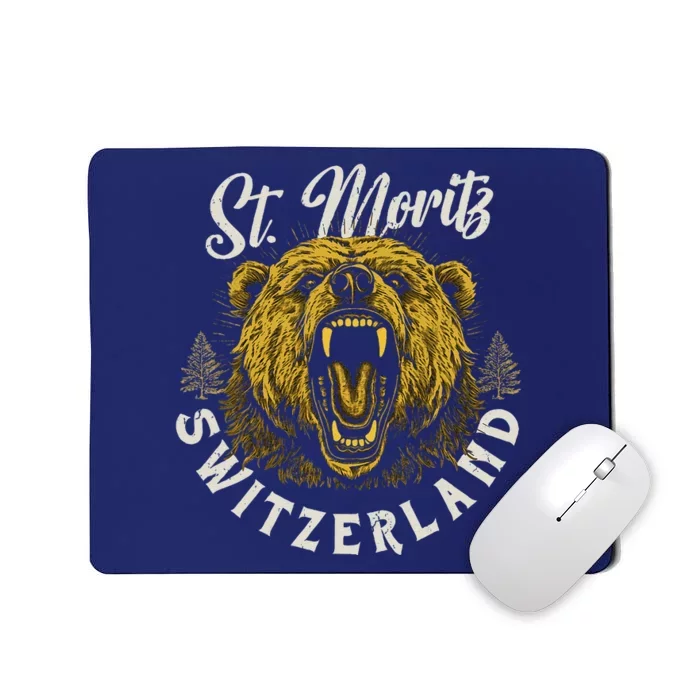 St. Moritz Switzerland Hiking Outdoor Graphic Mousepad