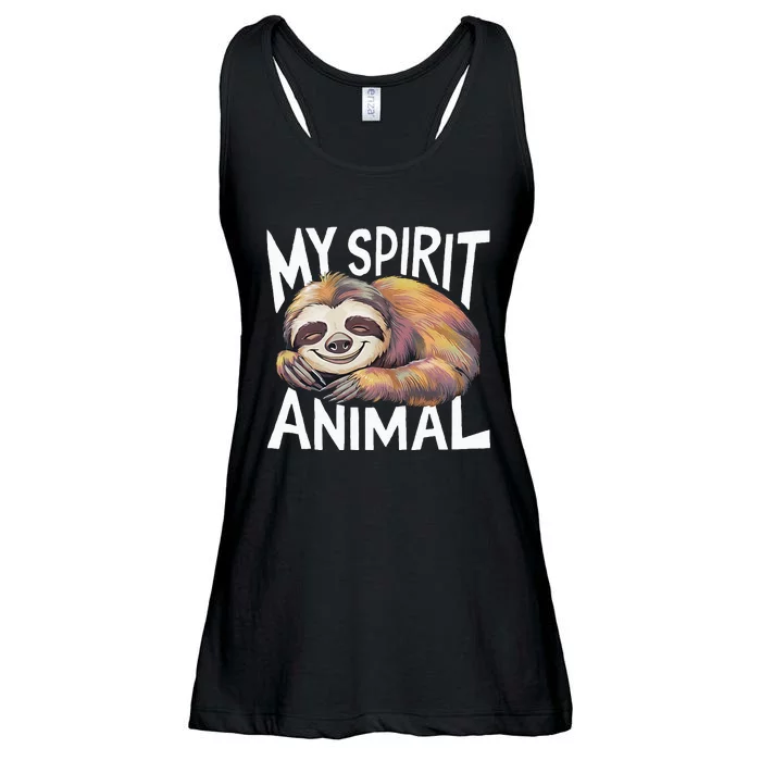 Sloth My Spirit Animal Ladies Essential Flowy Tank