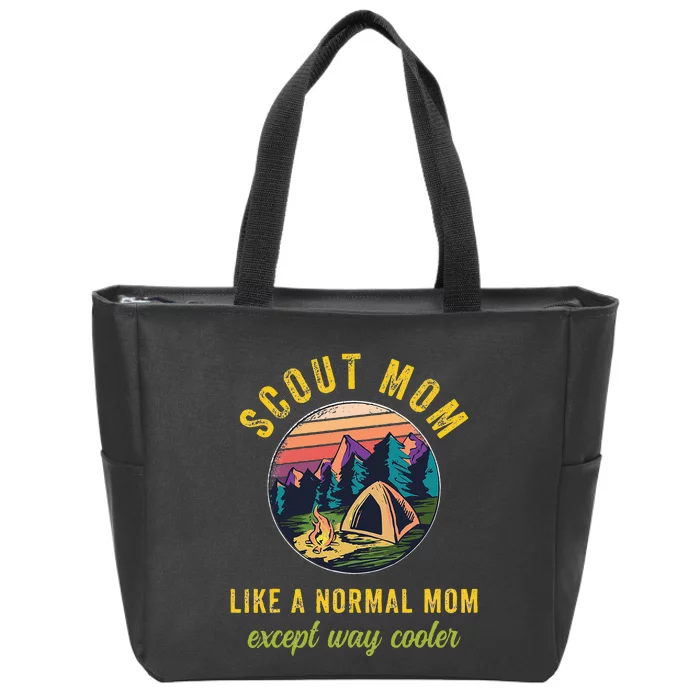 Scout Mom Scouting Troop Leader Camping Lovers Zip Tote Bag