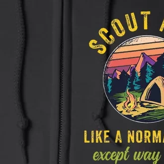 Scout Mom Scouting Troop Leader Camping Lovers Full Zip Hoodie