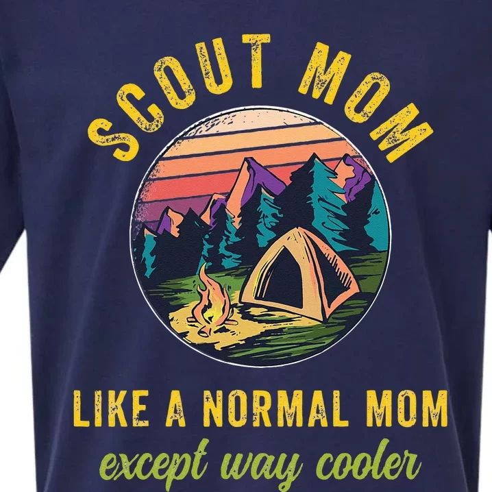 Scout Mom Scouting Troop Leader Camping Lovers Sueded Cloud Jersey T-Shirt