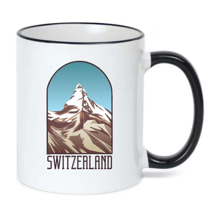 Switzerland Mountain Black Color Changing Mug