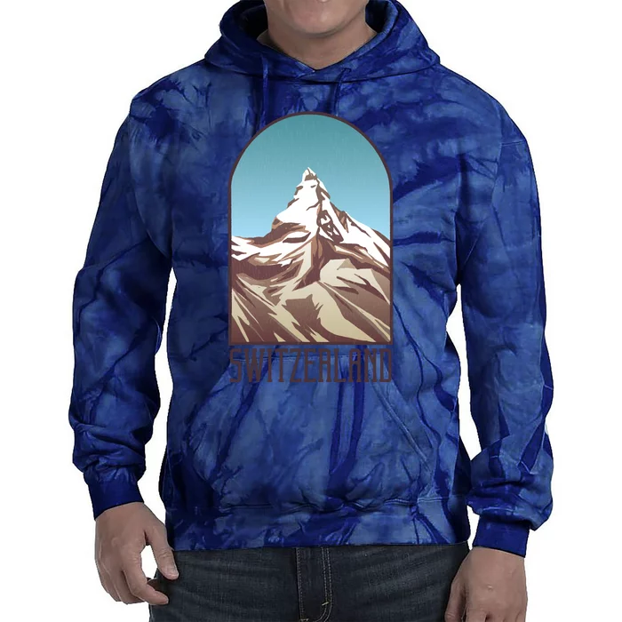 Switzerland Mountain Tie Dye Hoodie