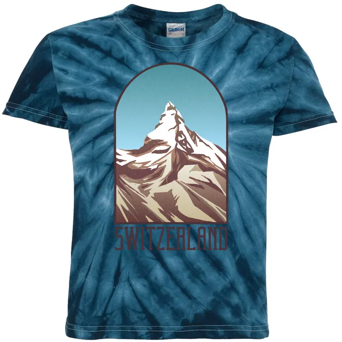 Switzerland Mountain Kids Tie-Dye T-Shirt