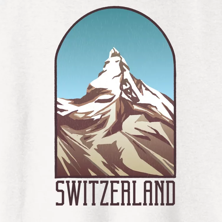 Switzerland Mountain Women's Crop Top Tee