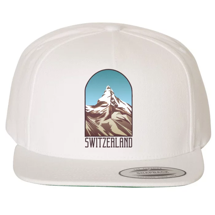 Switzerland Mountain Wool Snapback Cap