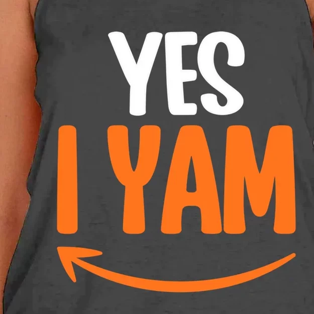 Shes My Sweet Potato Yes I Yam Matching Couple Thanksgiving Meaningful Gift Women's Knotted Racerback Tank