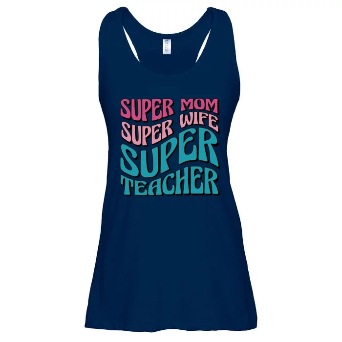 Super Mom Super Wife Super Teacher Ladies Essential Flowy Tank